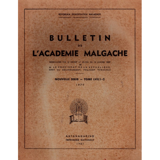 BULLETIN DE L'ACADEMIE MALGACHE - TOME 57 - 1979