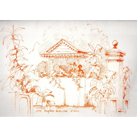 GUETALIS DE SAINT-DENIS - PATRIMOINE DE LA REUNION - 6 ILLUSTRATIONS DE GEORGES PRUD'HOMME - 1996