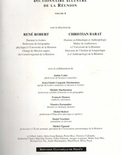 DICTIONNAIRE ILLUSTRE DE LA REUNION - VOLUME 4 - RENE ROBERT - CHRISTIAN BARAT - 1991