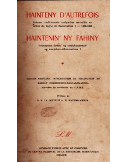 HAINTENIN' NY FAHINY - HAINTENY AUTREFOIS - PREFACE DU DR. RATSIMAMANGA - 1968