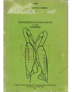 LINGUISTIQUE DE MADAGASCAR ET DES COMORES - INALCO -1988