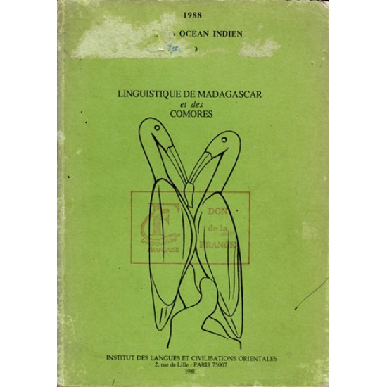 LINGUISTIQUE DE MADAGASCAR ET DES COMORES - INALCO -1988