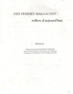 DES FEMMES MALGACHES - REFLET D'AUJOURD'HUI - 1989