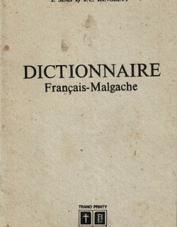 DICTIONNAIRE FRANCAIS-MALGACHE SIMS -KINGZETT - 1970