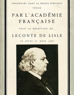 DISCOURS DE LECONTE DE LISLE A L'ACADEMIE FRANCAISE