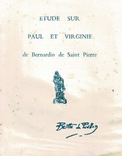 ETUDE SUR PAUL ET VIRGINIE - BERTHE DE PAVILLON - 1979