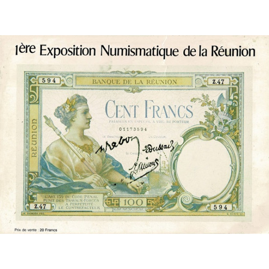 EXPOSITION NUMISMATIQUE DE LA REUNION - JACKY RICKEBUSH - 1983