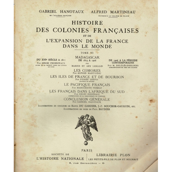 HISTOIRE DES COLONIES FRANCAISES