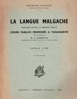 LA LANGUE MALGACHE - GERBINIS -1964