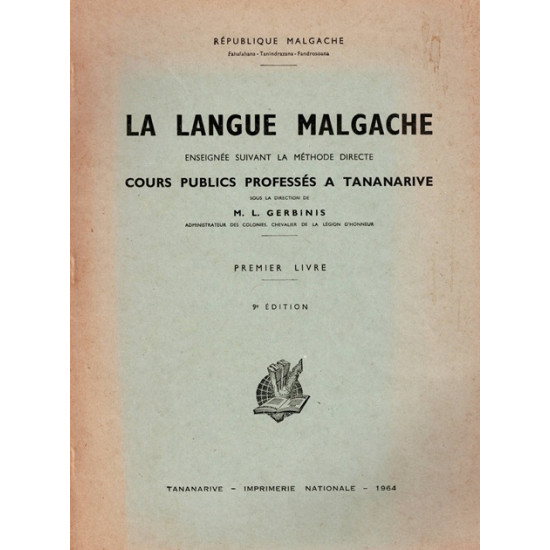 LA LANGUE MALGACHE - GERBINIS -1964