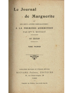 LE JOURNAL DE MARGUERITE TOME 1 -VICTORINE MONNIOT - 1867