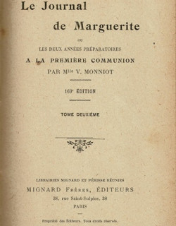 LE JOURNAL DE MARGUERITE TOME 2 - VICTORINE MONIOT - 1867
