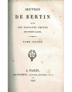 ŒUVRE DE BERTIN TOME 1 (1823)