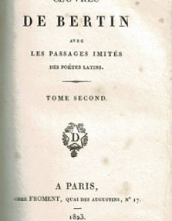 ŒUVRE DE BERTIN TOME 1 (1823)