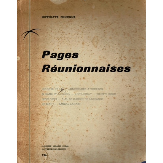PAGES REUNIONNAISES - HYPPOLYTE FOUCQUE - 1962