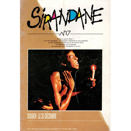 SIRANDANE N°17 - REVUE CULTURELLE - DECEMBRE 1989