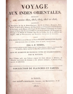VOYAGE AUX INDES ORIENTALES 1802 a 1806 - TOME 1 + TOME 2 + ATLAS -  CH. F. TOMBE - 1811