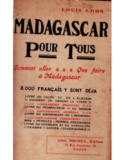MADAGASCAR POUR TOUS - LOUIS CROS - 1925