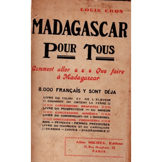MADAGASCAR POUR TOUS - LOUIS CROS - 1925